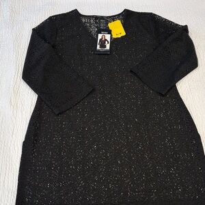 Mario Serrani Black Lace Beach Cover-Up